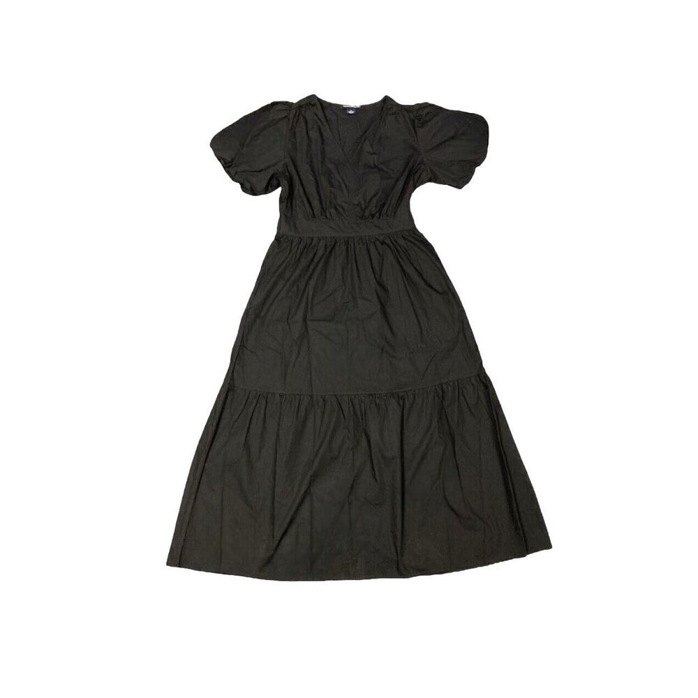 New French Connection Ladies Puff Sleeve Maxi Dress Size XXL Black - Picture 4 of 5